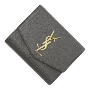 Saint Laurent Bi fold Wallet Coin Gray